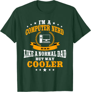 Funny Computer Nerd Dad Saying Sysadmin Outfit Men T-Shirt - T-Shirt | Forest