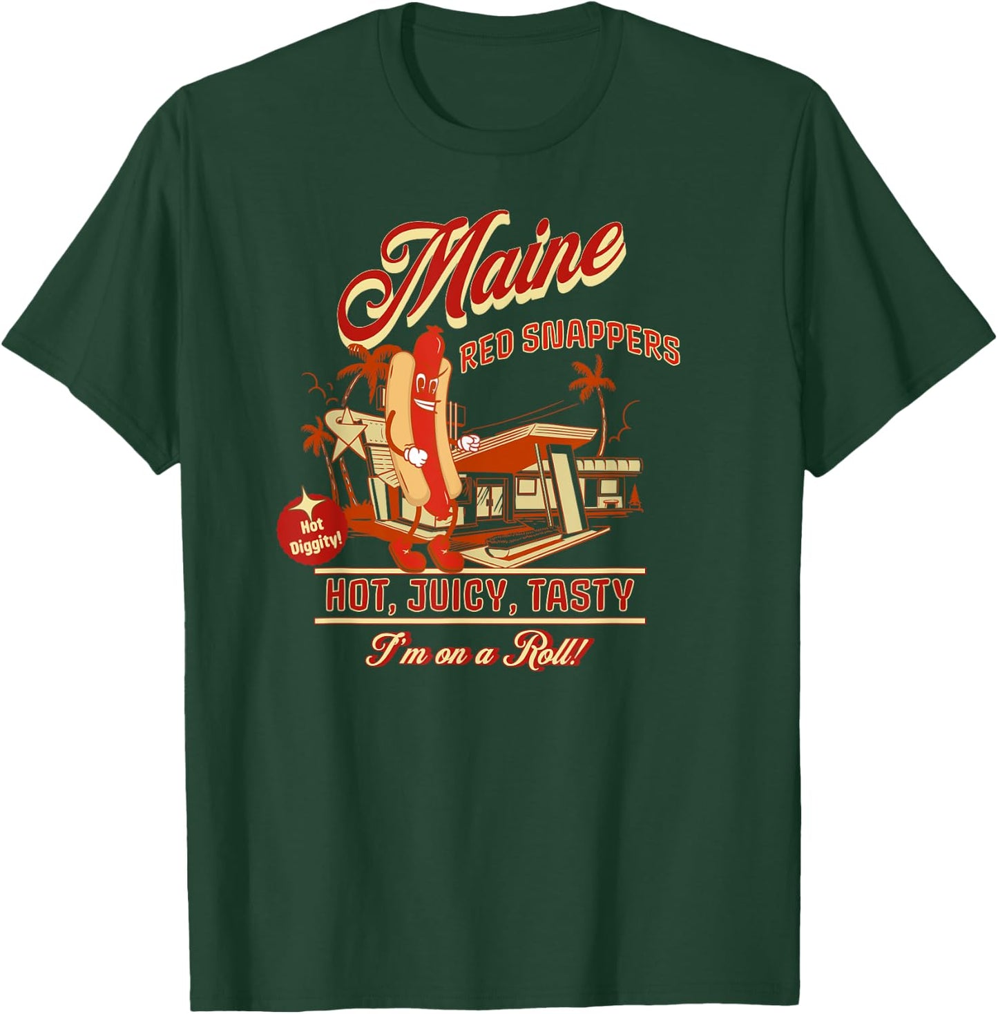 Maine Red Snappers. Best Hot Dog Ever! Women Girls Kids T-Shirt - T-Shirt | Forest