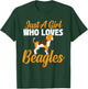 Just A Girl Who Loves Beagles - Dog Lover Pet Owner Puppy T-Shirt - T-Shirt | Forest
