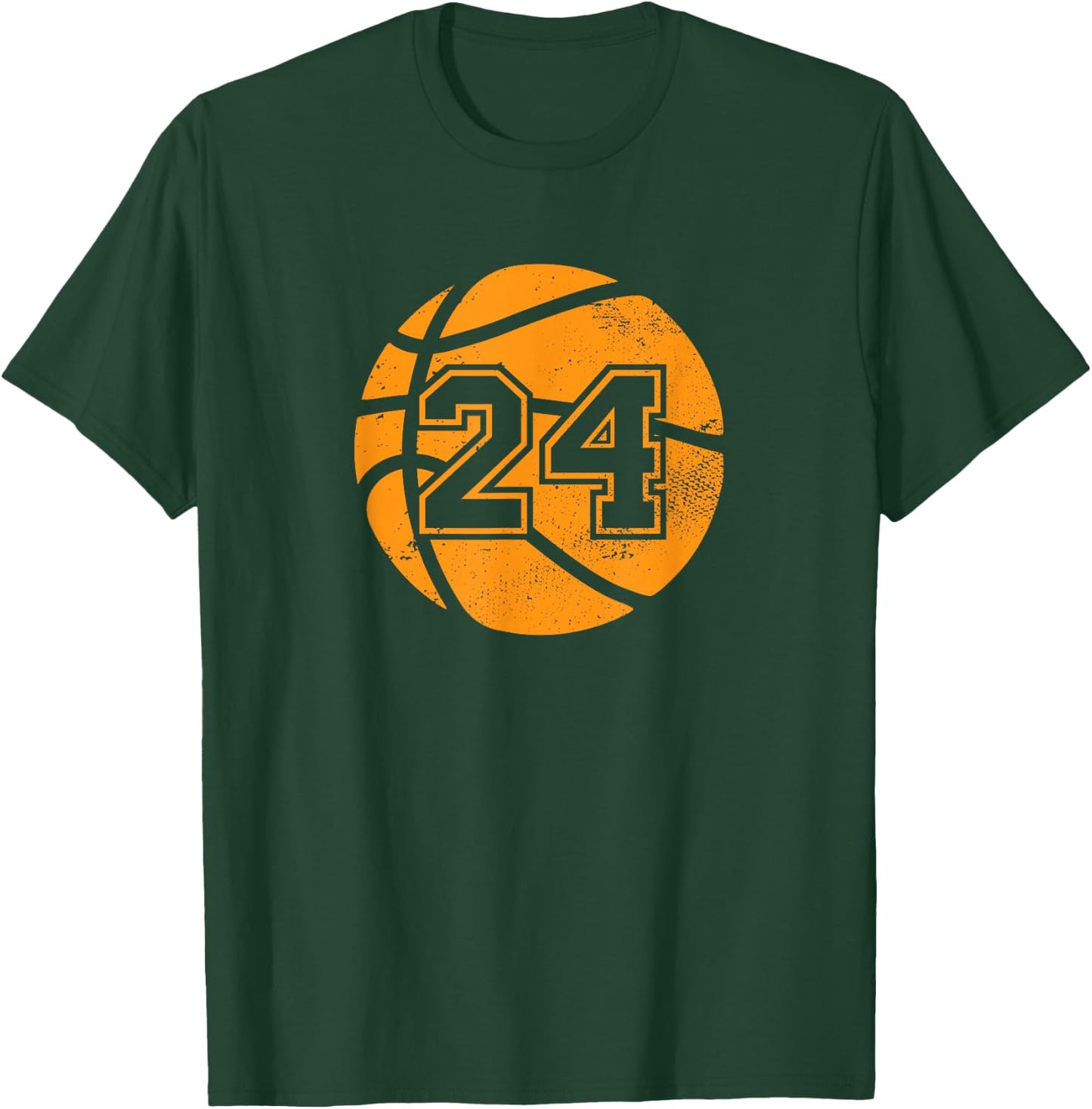 Basketball Player #24 Basketball Mom Dad Jersey Number 24 T-Shirt - T-Shirt | Forest