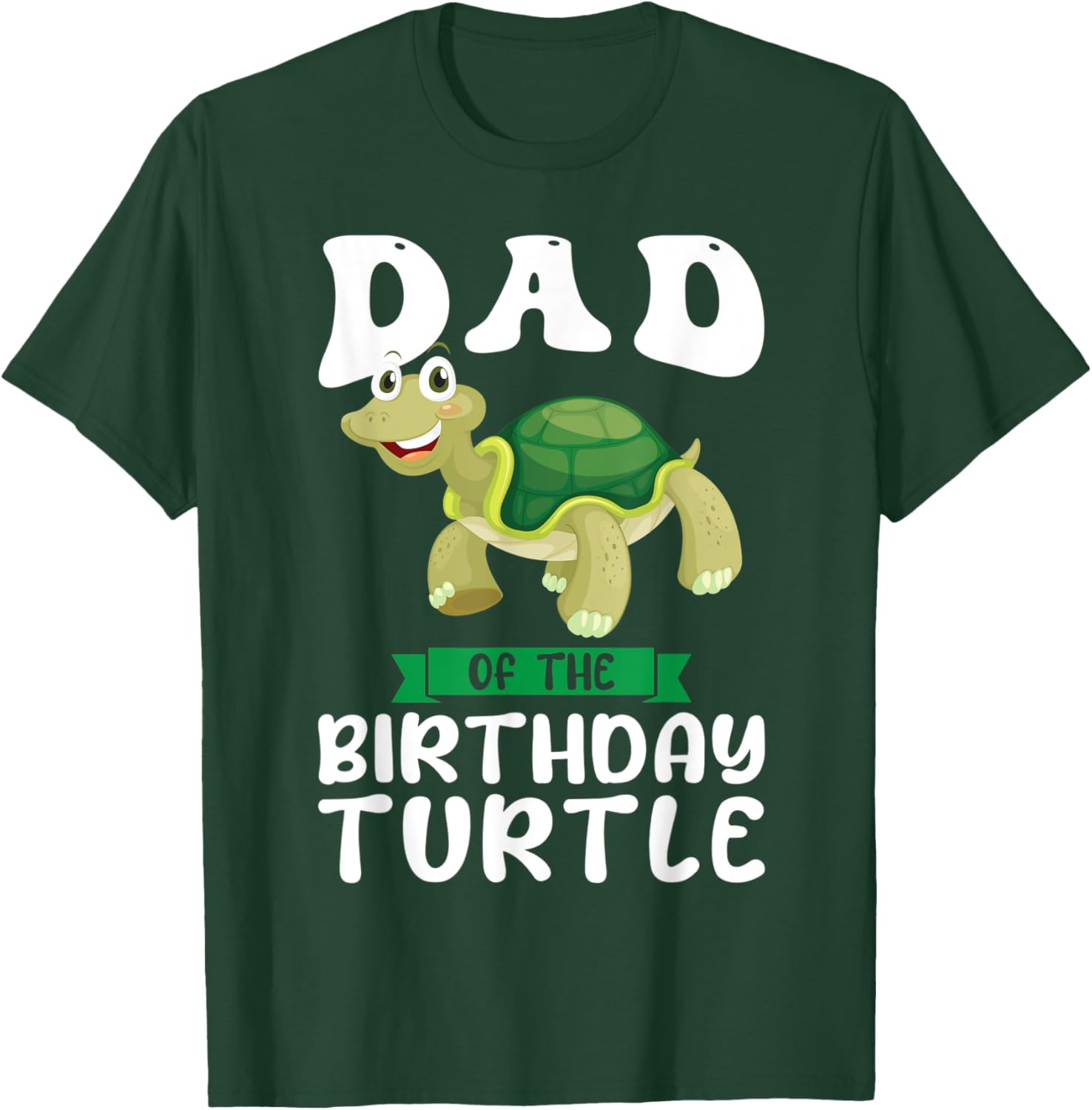 Dad of the Birthday Turtle Birthday T-Shirt - T-Shirt | Forest