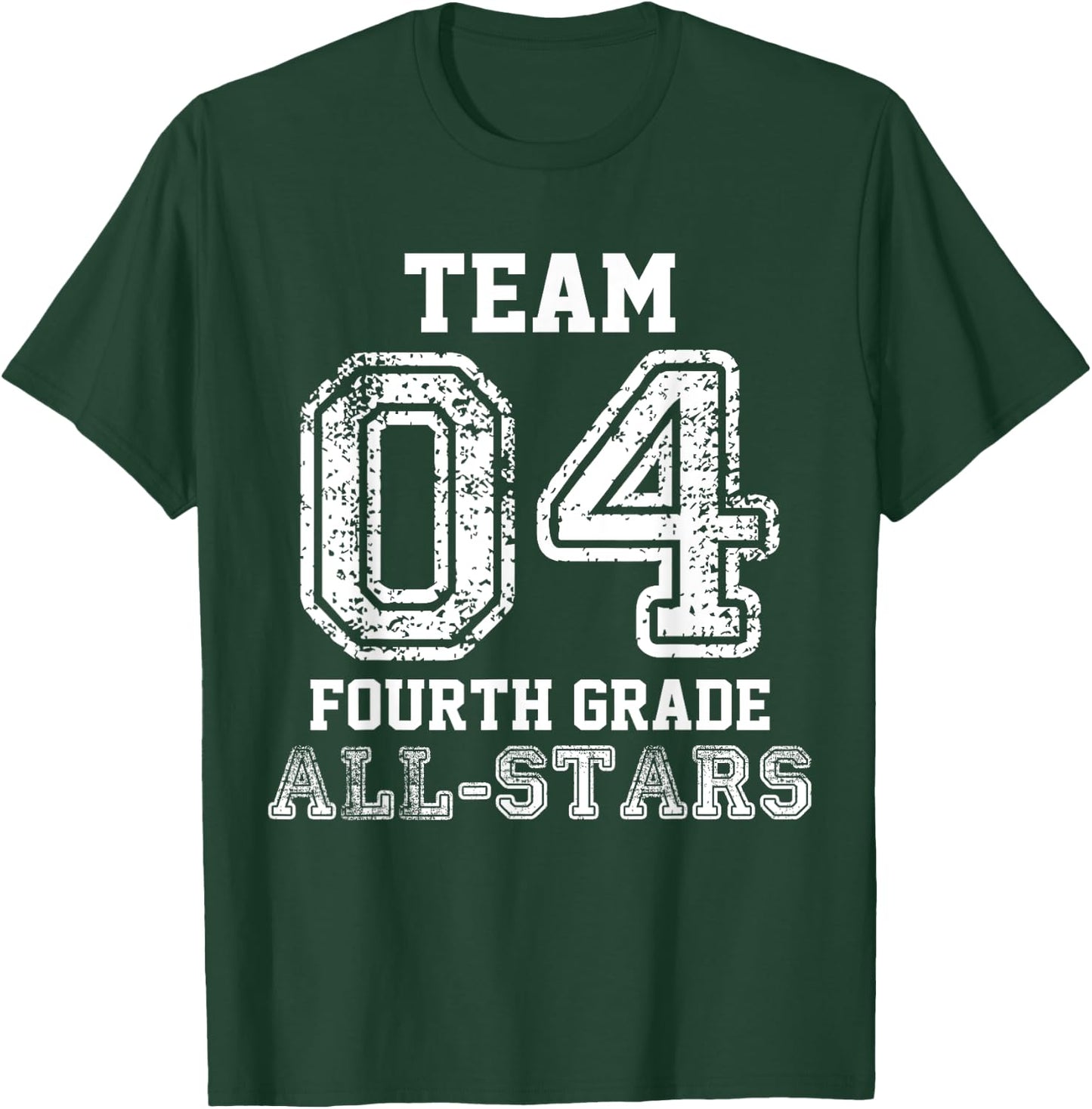 School Team 4th Grade All-Stars Sports Jersey T-Shirt - T-Shirt | Forest