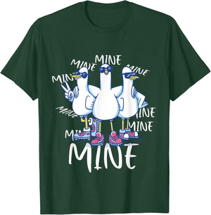 Funny Seagull Saying Mine Funny Pigeon Retro Ocean life T-Shirt - T-Shirt | Forest