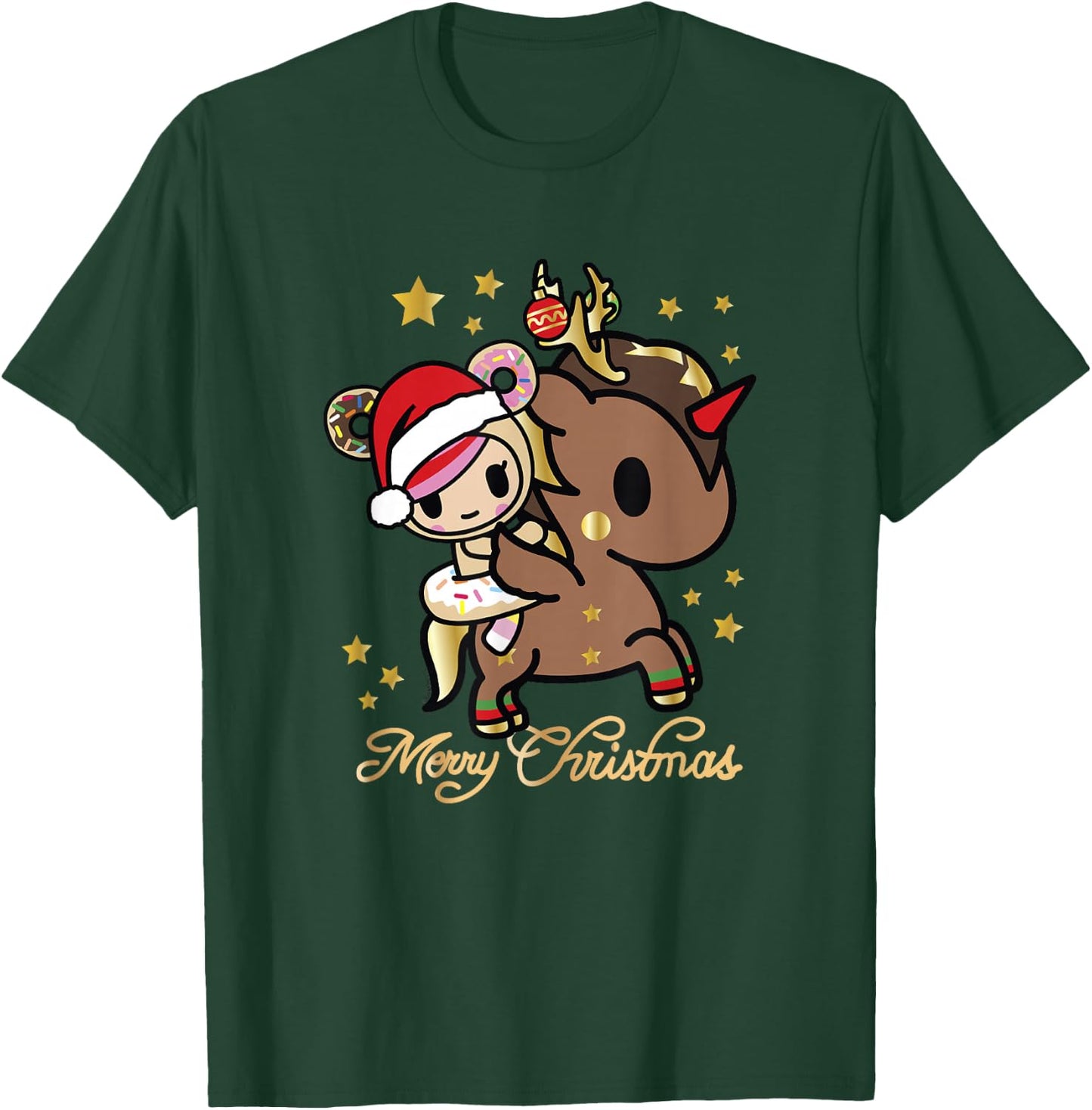 Tokidoki Christmas Merry Christmas Donutella Naughty Or Nice T-Shirt - T-Shirt | Forest