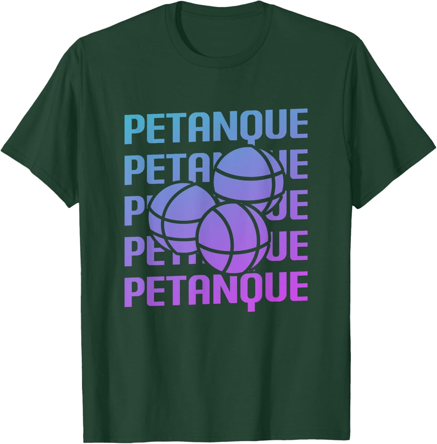 Retro Vintage Classic Petanque Player T-Shirt - T-Shirt | Forest