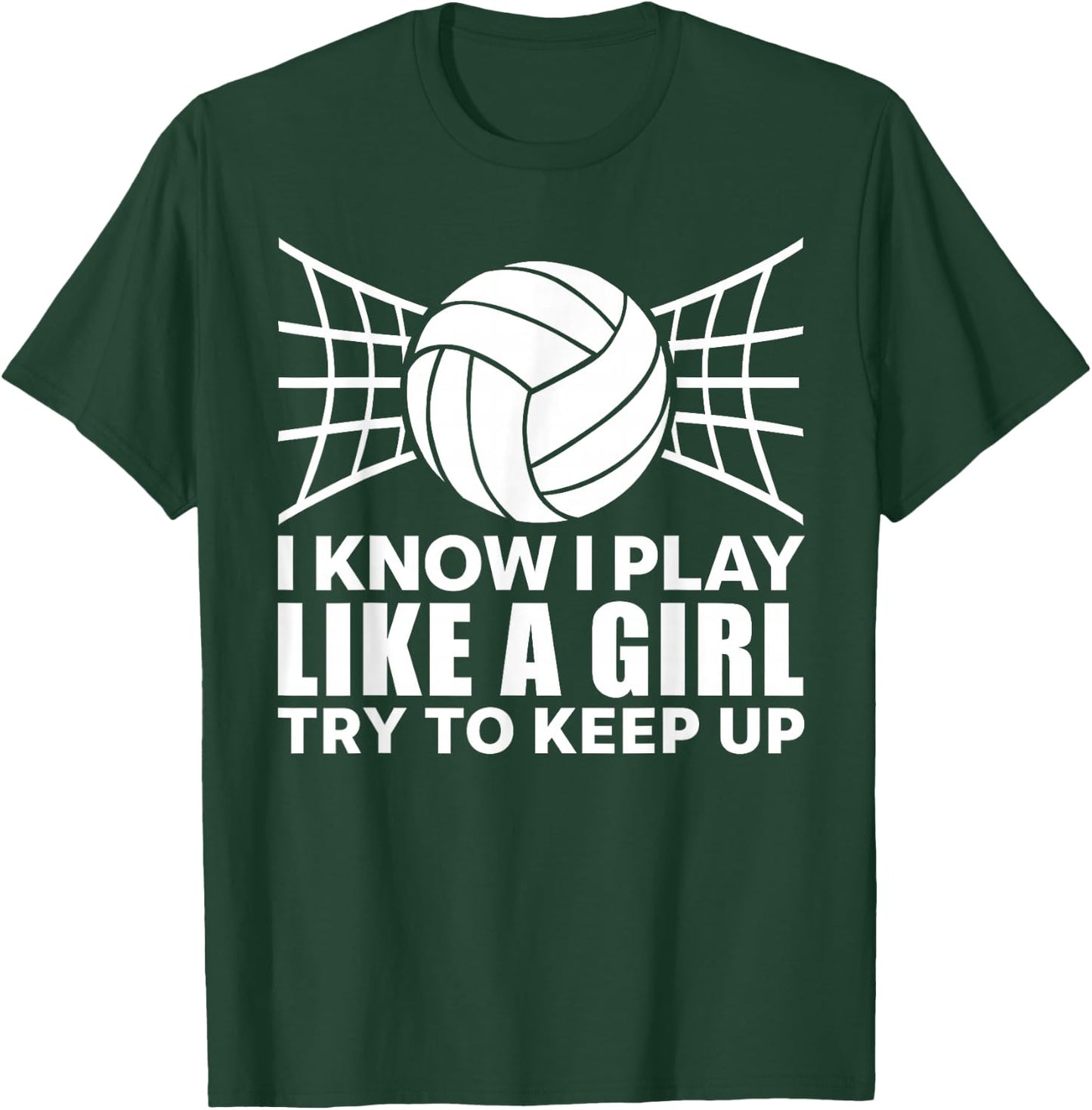 Cool Volleyball Girls Ladies Setter Libero Coach T-Shirt - T-Shirt | Forest