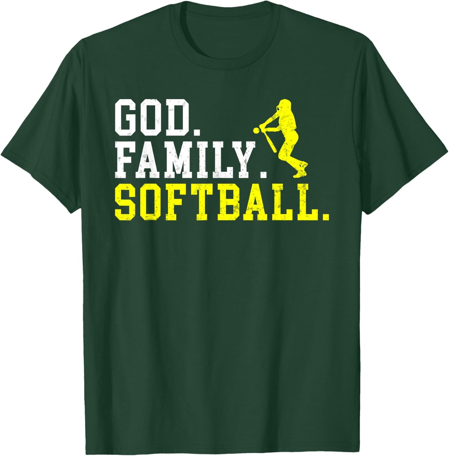 God Family Softball T-Shirt - T-Shirt | Forest