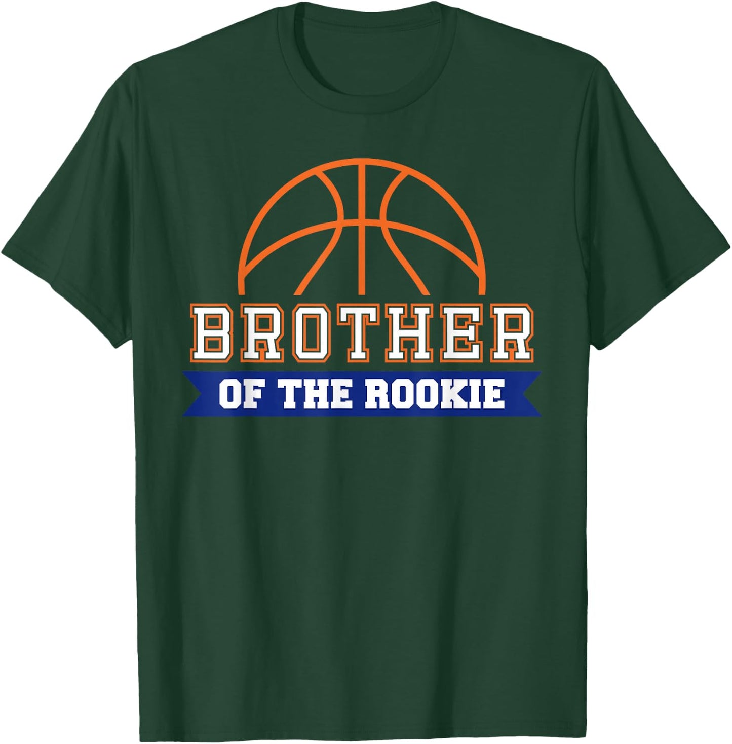 Brother of Rookie 1st Birthday Basketball Theme Matching T-Shirt - T-Shirt | Forest