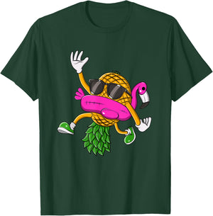 Upside Down Pineapple Swinger Flamingo Women T-Shirt - T-Shirt | Forest
