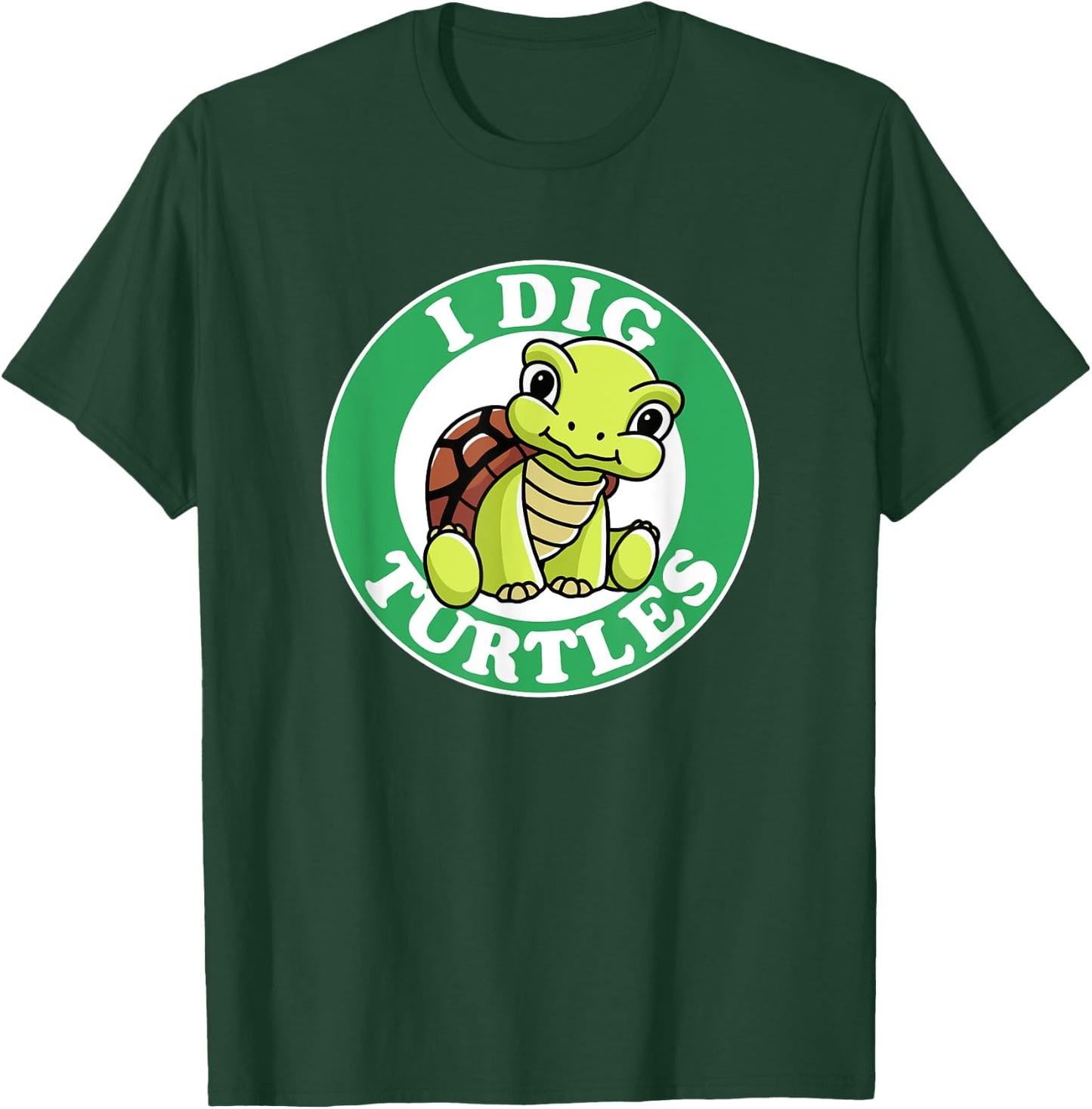 I Really Dig Turtles I Love My Beach Turtle Pet Funny Cute T-Shirt - T-Shirt | Forest