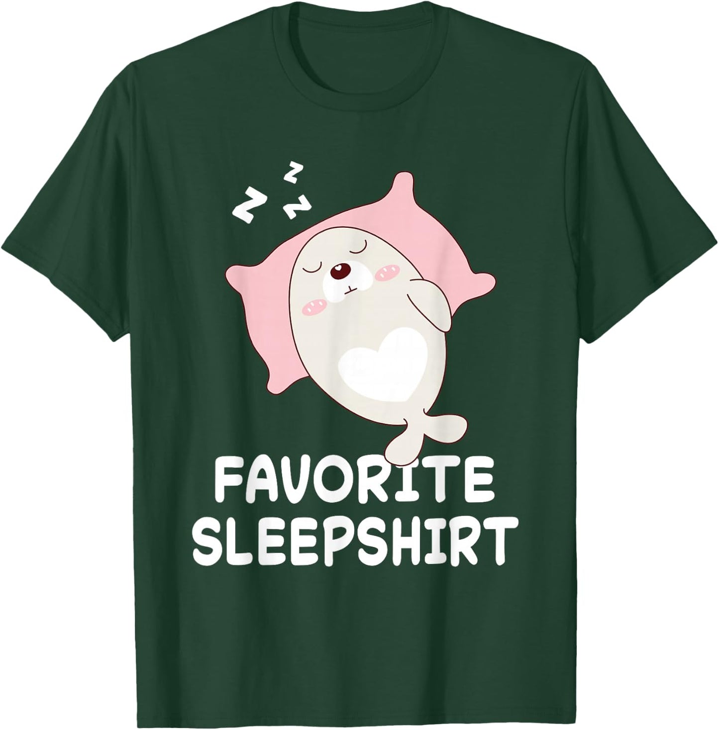 Seal Seals Nap Sleeping Sleep Pajama Pajamas Nightgown T-Shirt - T-Shirt | Forest