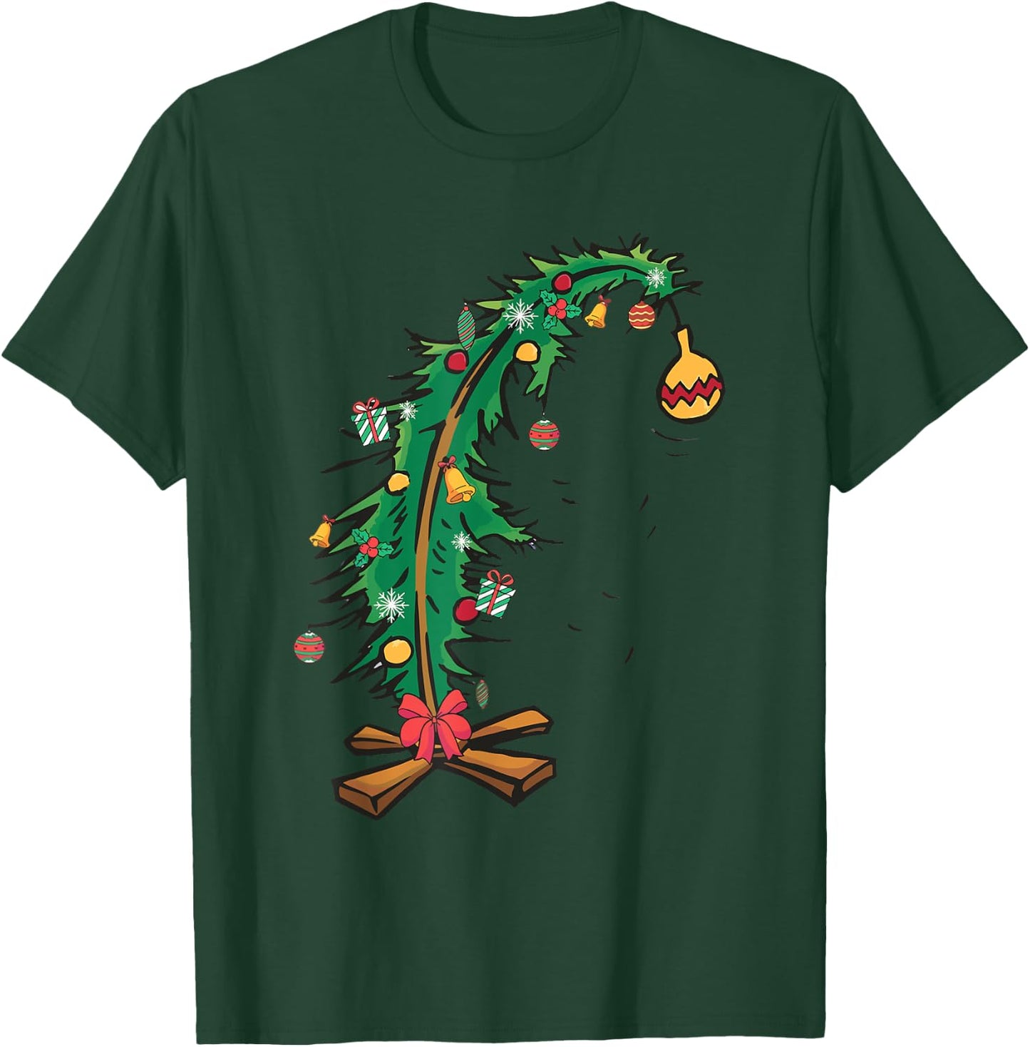 Christmas Tree With Led Light Pine Tree Xmas Light Camping T-Shirt - T-Shirt | Forest