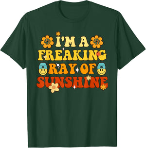 Funny I'm A Freaking Ray Of Sunshine Groovy Ray Of Sunshine Men Women T-Shirt - T-Shirt | Forest