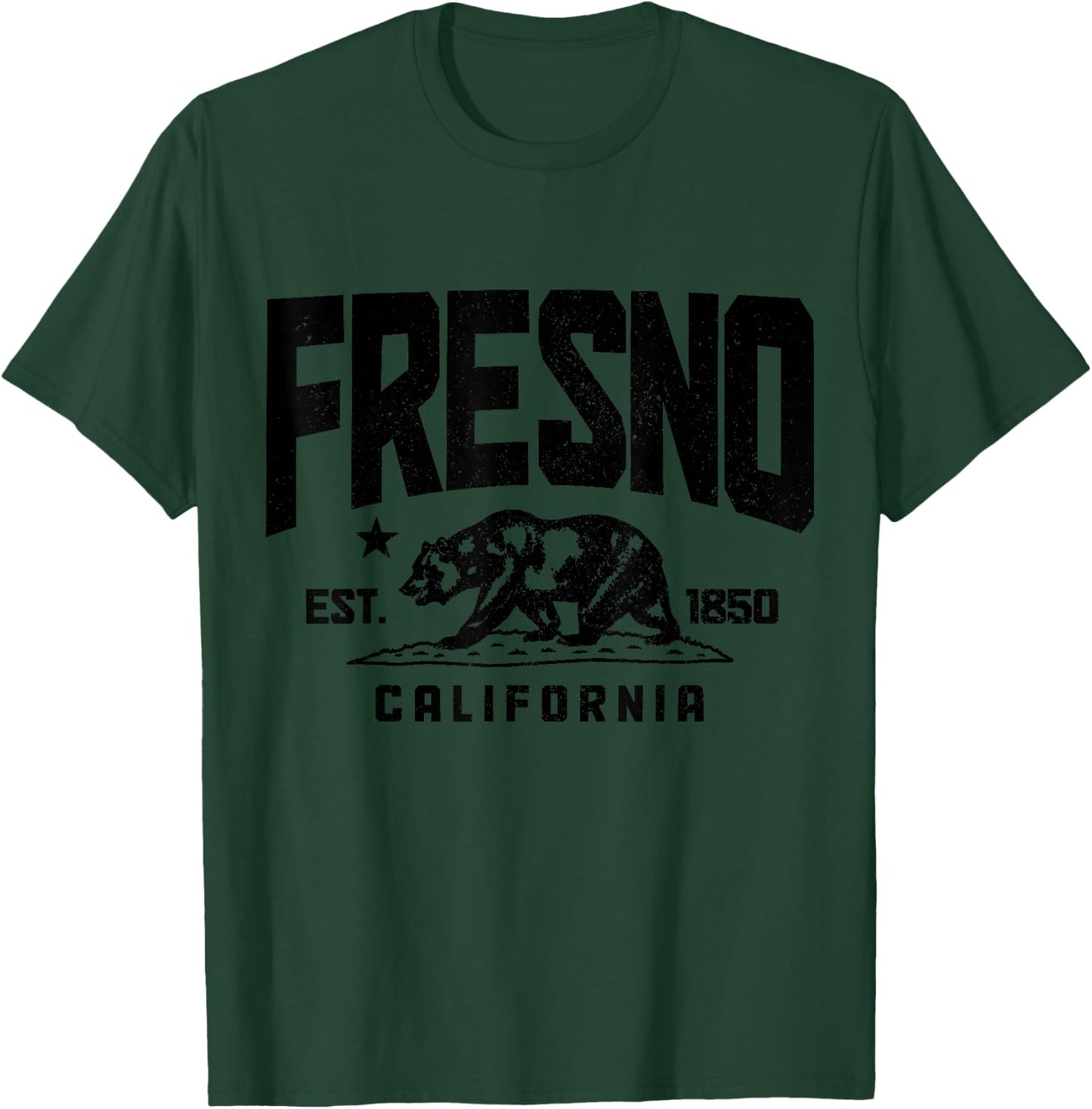 Fresno California Est. 1850 Pride Vintage T-Shirt - T-Shirt | Forest