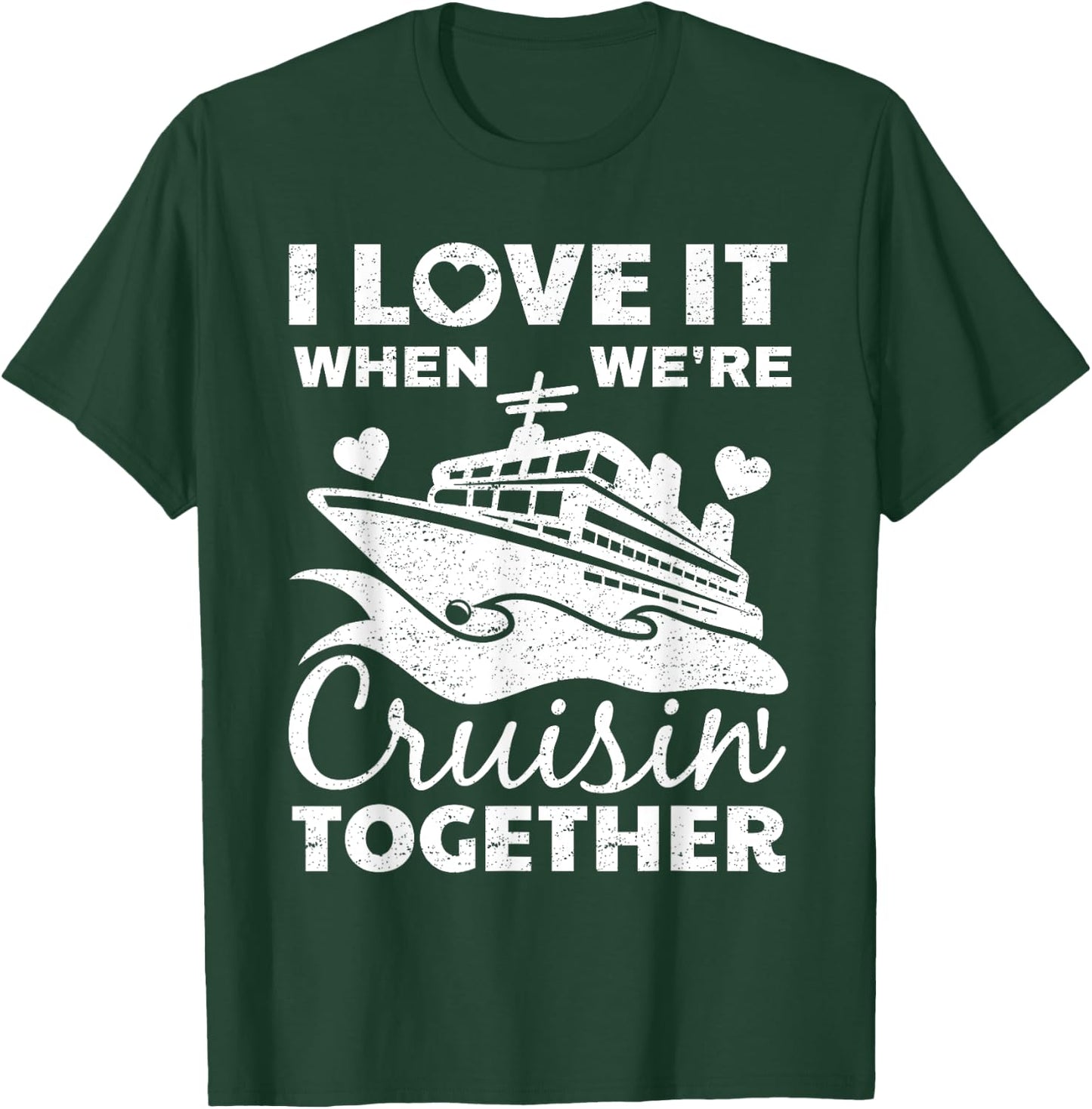 Cool Cruise Art Men Women Cruise Ship Couple Family Vacation Small T-Shirt - T-Shirt | Forest