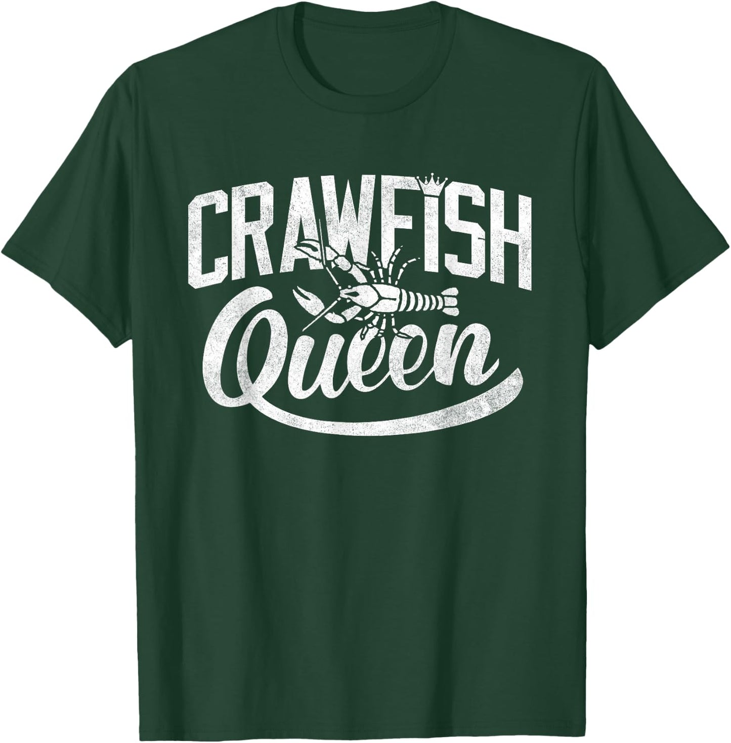 Crawfish Queen Cajun Boil Shirt Cute Crayfish Women Girls T-Shirt - T-Shirt | Forest