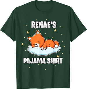 Renae's Pajama Shirt - Personalized Sleeping T-Shirt - T-Shirt | Forest