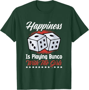 Playing Bunco With Girls Game Night Funny Bunco Player T-Shirt - T-Shirt | Forest