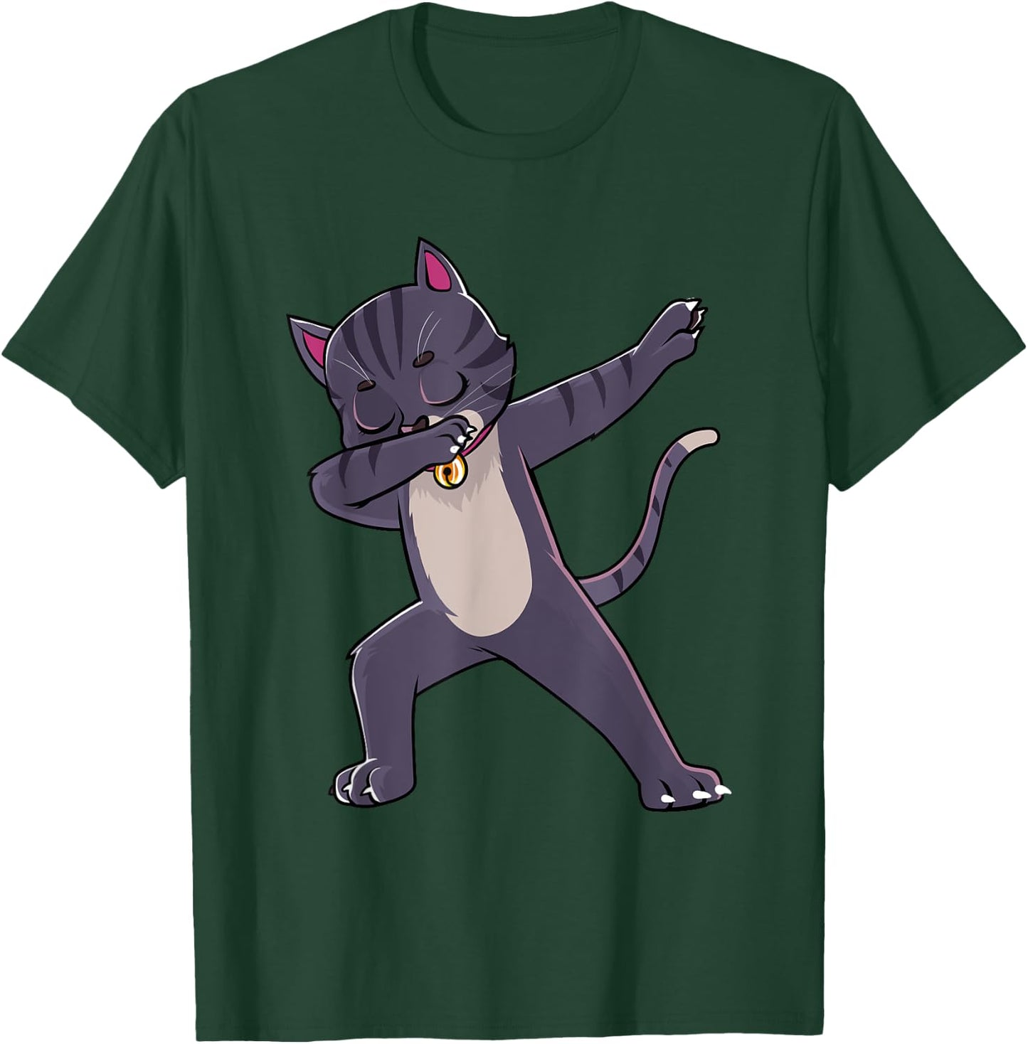 Dabbing Cat Kitten Kitty Men Women Kids T-Shirt - T-Shirt | Forest