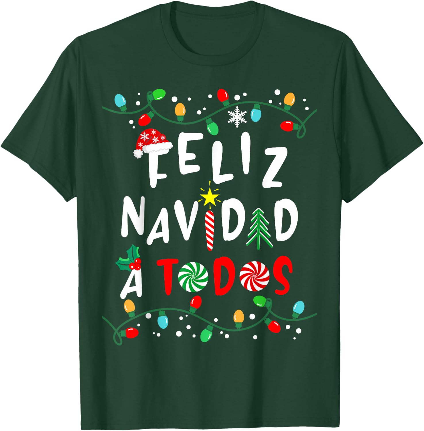 Feliz Navidad Shirt-Funny Mexican Christmas in Spanish T-Shirt - T-Shirt | Forest