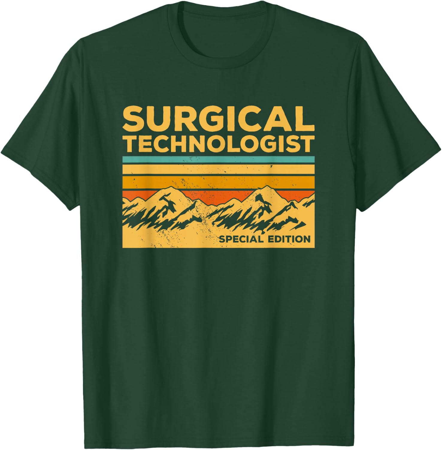 Vintage Surgical Technologist Scrub Tech T-Shirt - T-Shirt | Forest