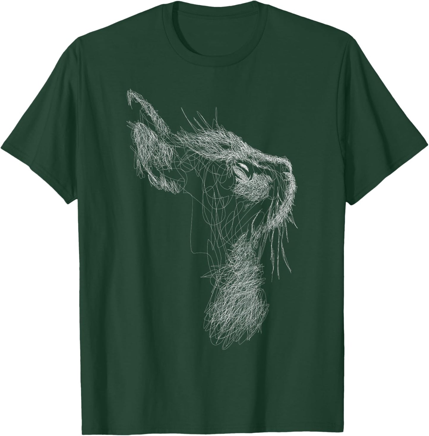 Cute Cat scribble art sketch for kitten lover Kitty cats Women Girls Kids T-Shirt - T-Shirt | Forest