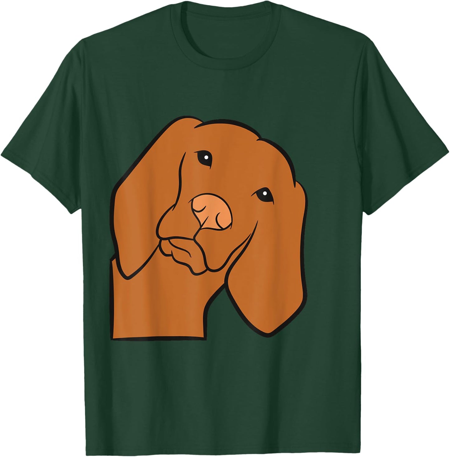 Cute Vizsla Dog Peeking From Side Hungarian Vizsla T-Shirt - T-Shirt | Forest