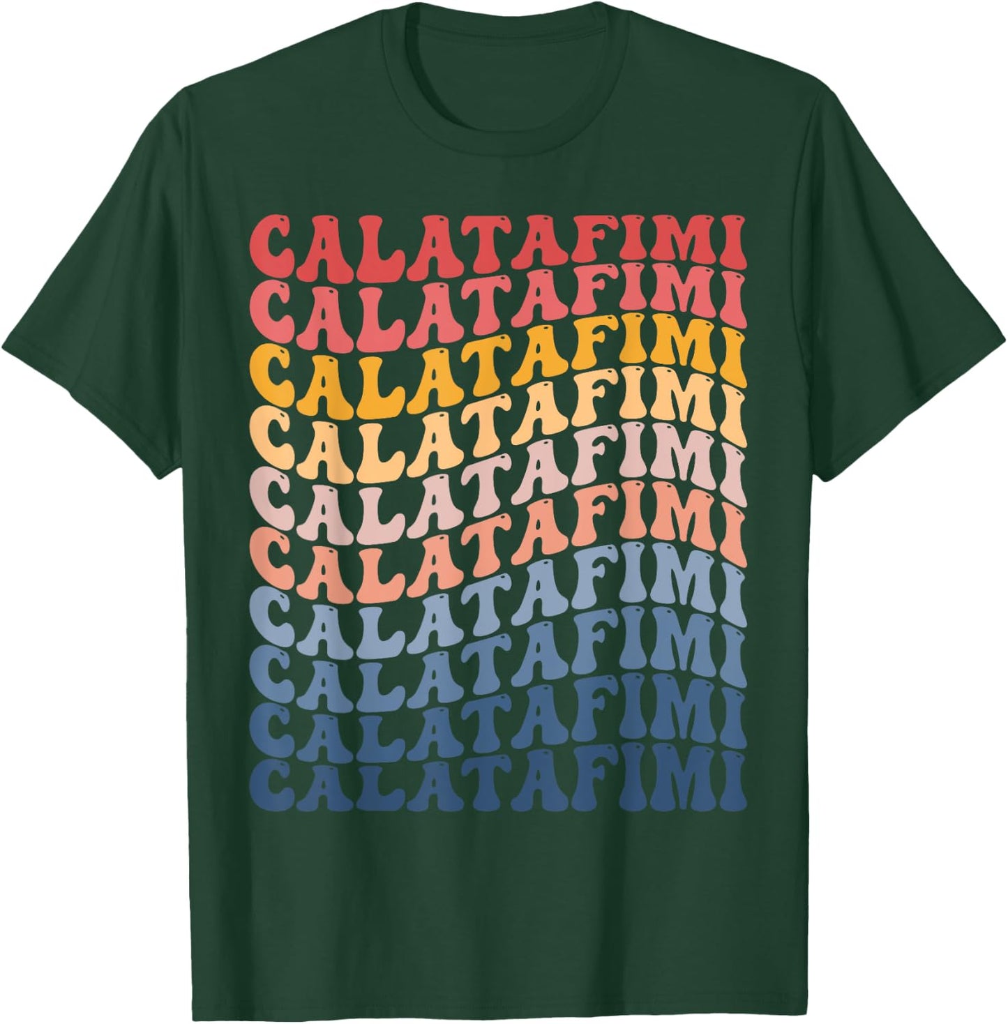 Calatafimi City Groovy Retro T-Shirt - T-Shirt | Forest