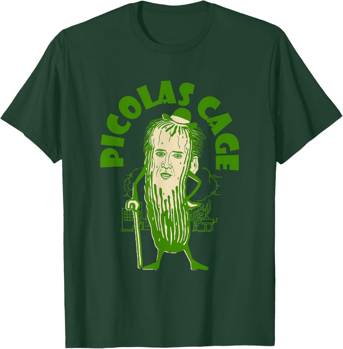 Picolas Cage Funny celebs Meme Cucumber Pickle Cute T-Shirt - T-Shirt | Forest
