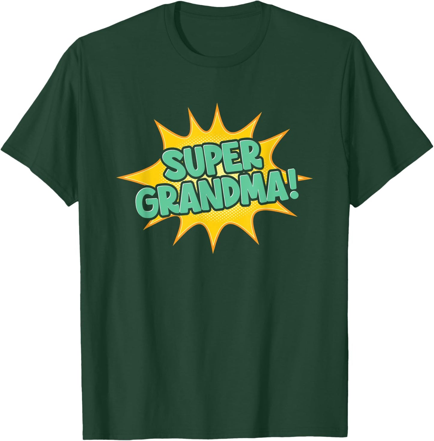Super Grandma Comic Superhero Retro Grandma Mother's Day T-Shirt - T-Shirt | Forest