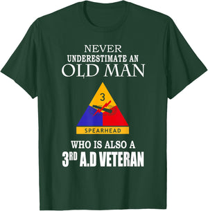 Old Man Spearhead Who Is Also A 3rd Armored Division Veteran T-Shirt - T-Shirt | Forest