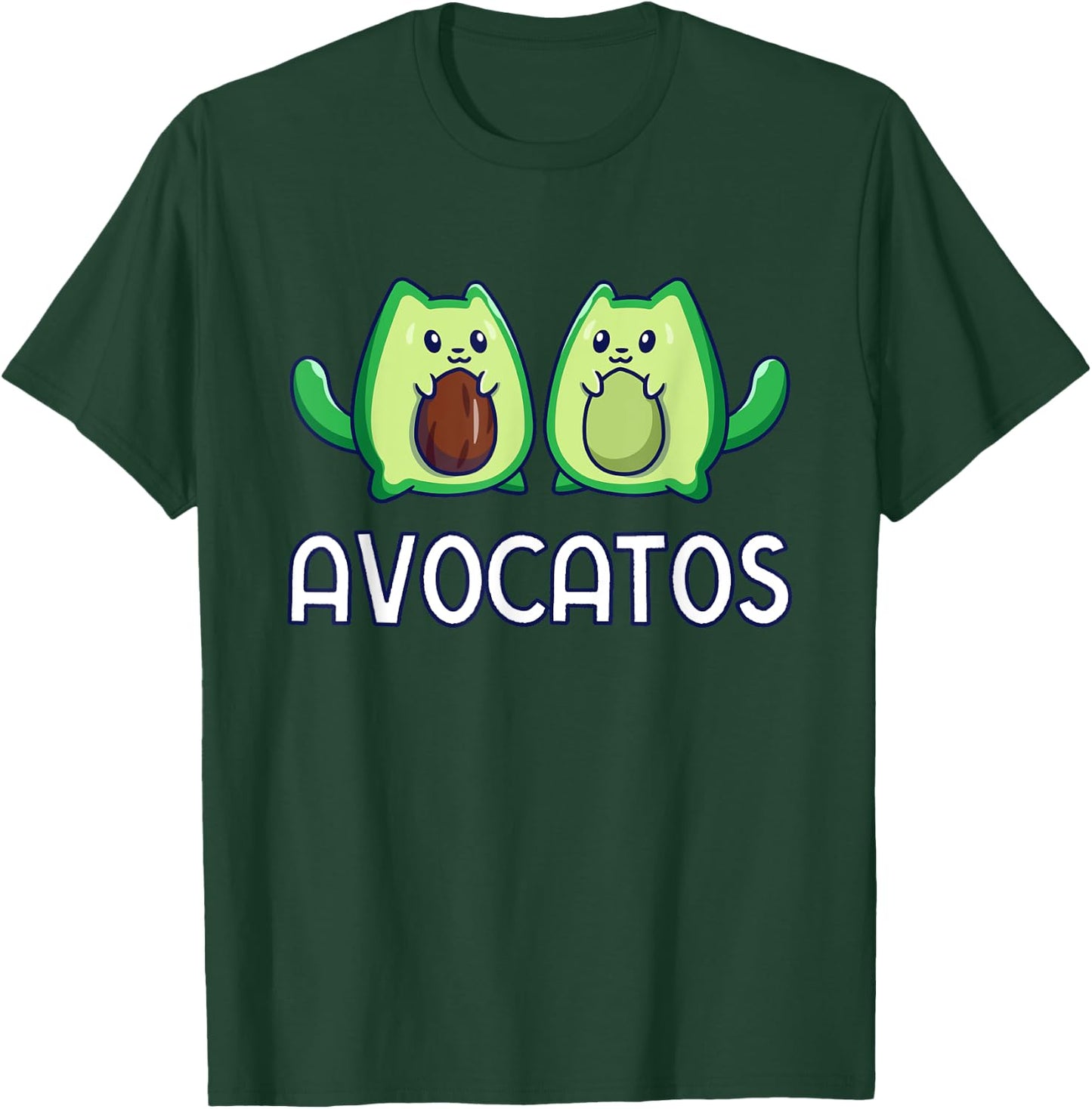 Avogato Avocado Cat Vegan Cat T-Shirt - T-Shirt | Forest