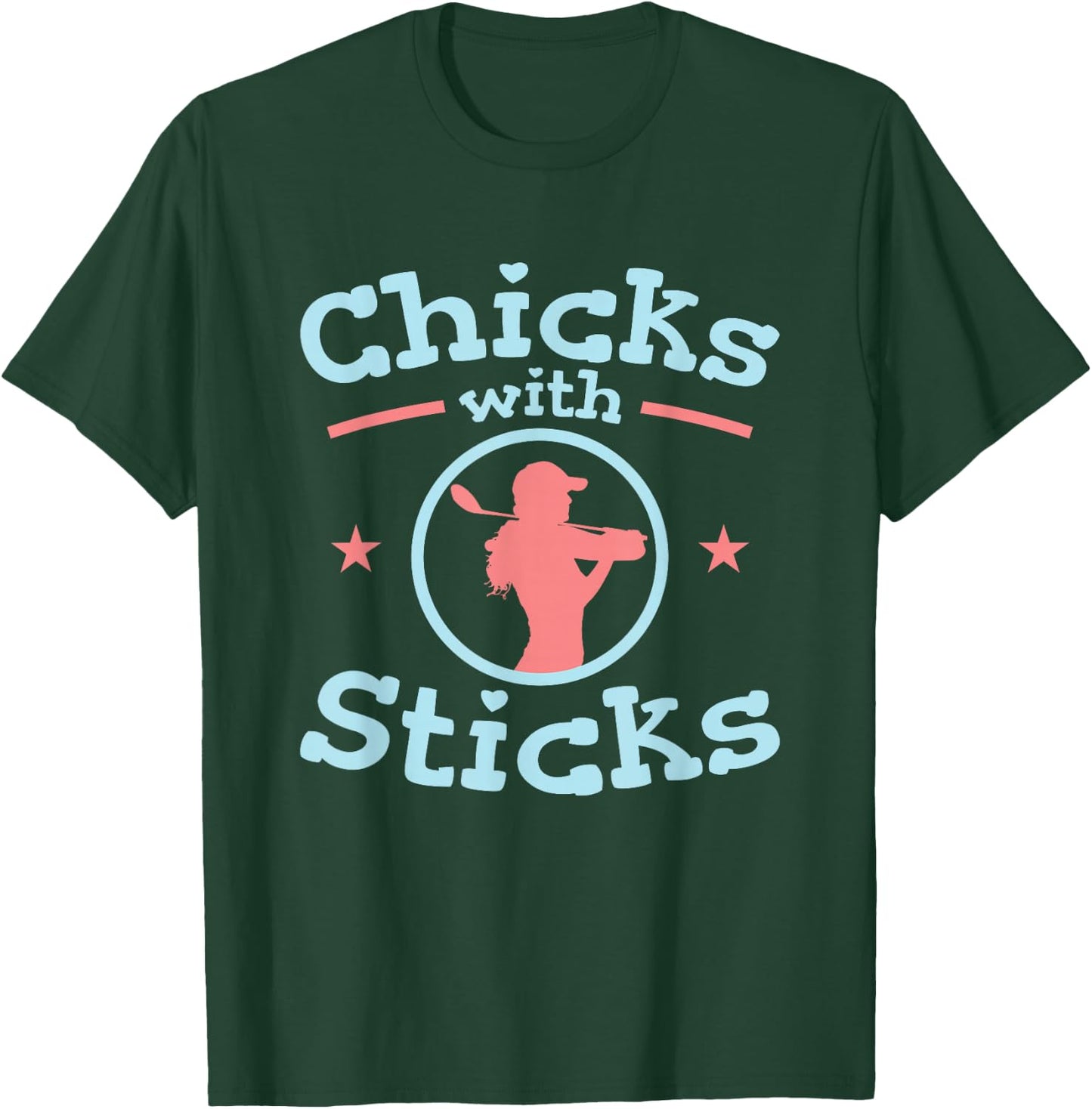 Chicks With Sticks Golf Women Club T-Shirt - T-Shirt | Forest