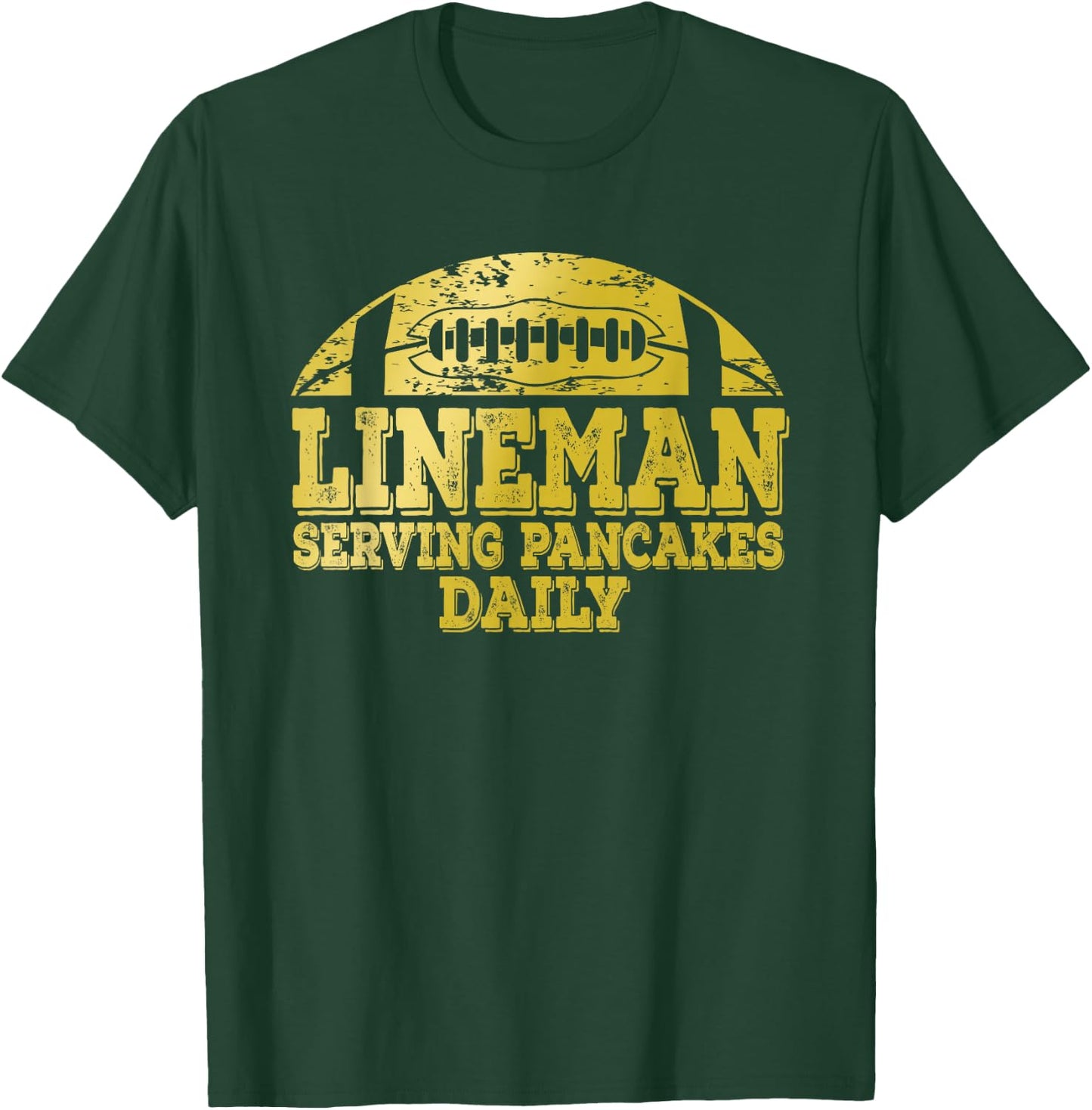 Black and Golds for Football Lineman and Football Pancake T-Shirt - T-Shirt | Forest
