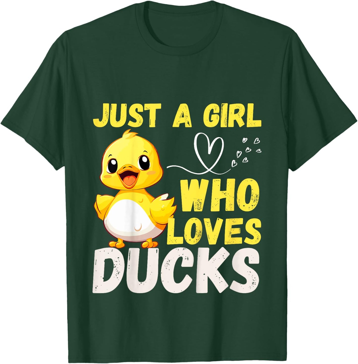 Just A Girl Who Loves Ducks Funny Cute Ducks Lover Girls T-Shirt - T-Shirt | Forest