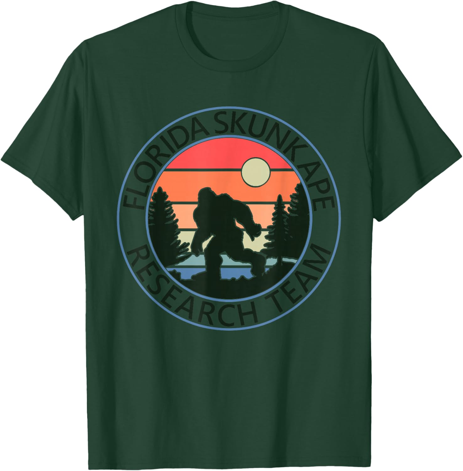 Florida Skunk Ape Research Team Fun Camping Hiking Outdoors T-Shirt - T-Shirt | Forest