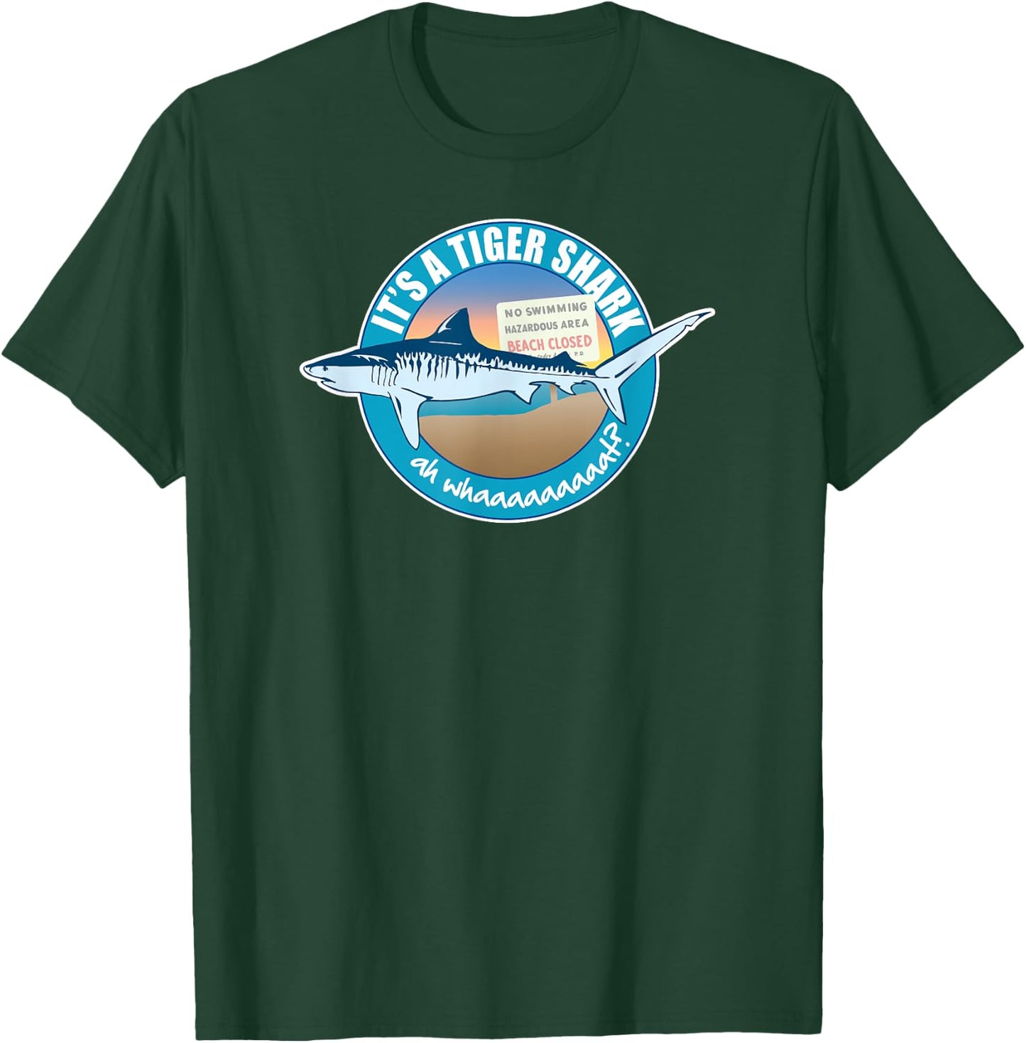 Jaws | Tiger Shark T-Shirt - T-Shirt | Forest