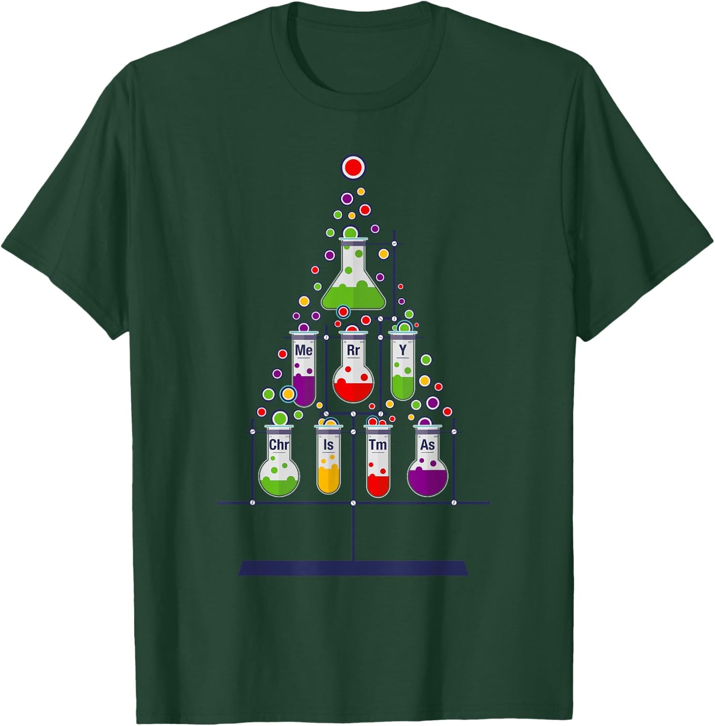 Funny Science Teacher Student Christmas Chemistry Xmas Humor T-Shirt - T-Shirt | Forest