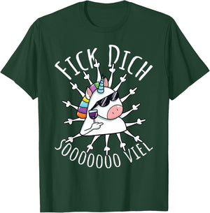 Fick Dich So Much | Evil Misanthrop Unicorn | Sarcasm T-Shirt - T-Shirt | Forest