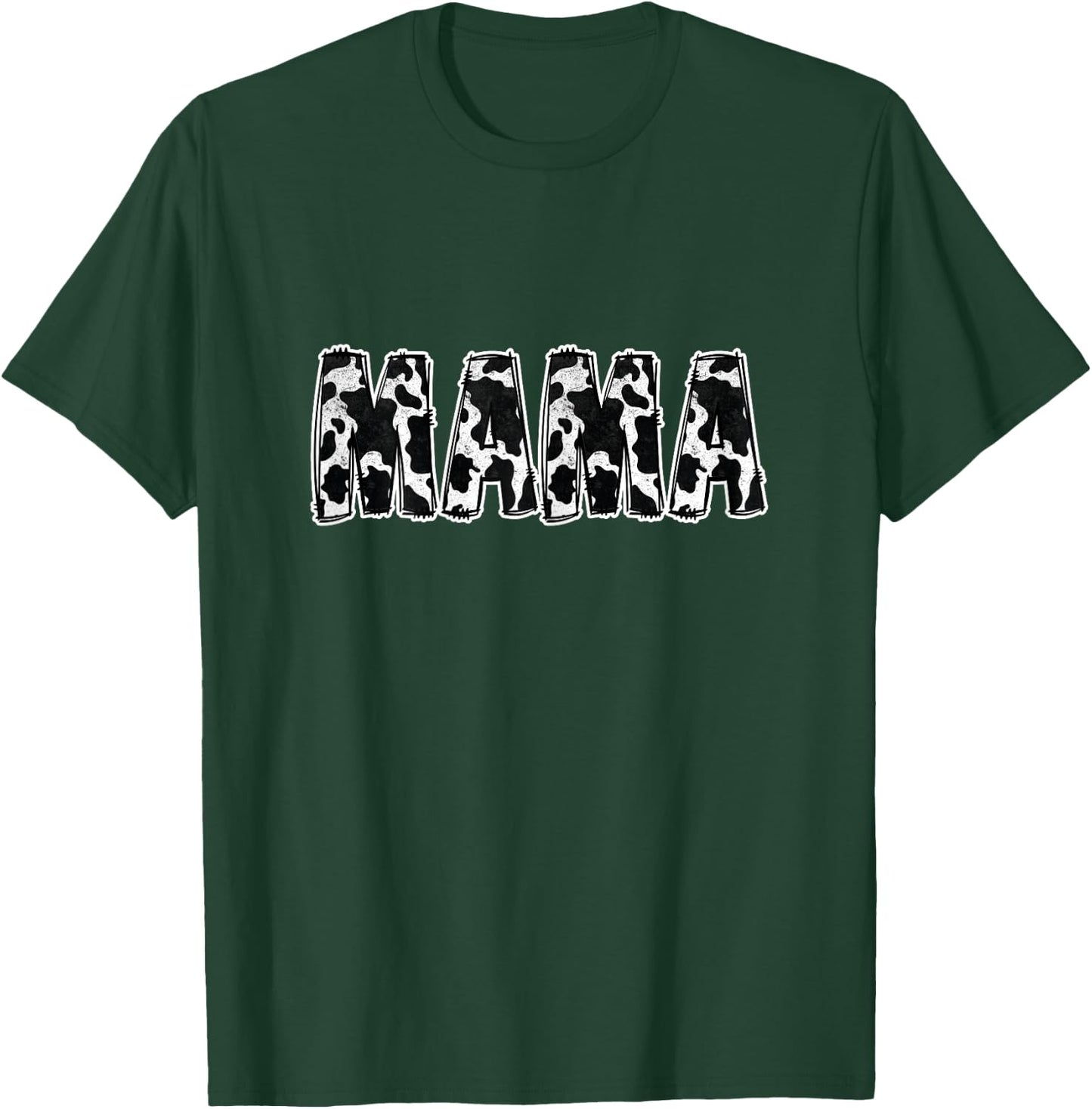 Mama Cow Pattern Cow Print T-Shirt - T-Shirt | Forest