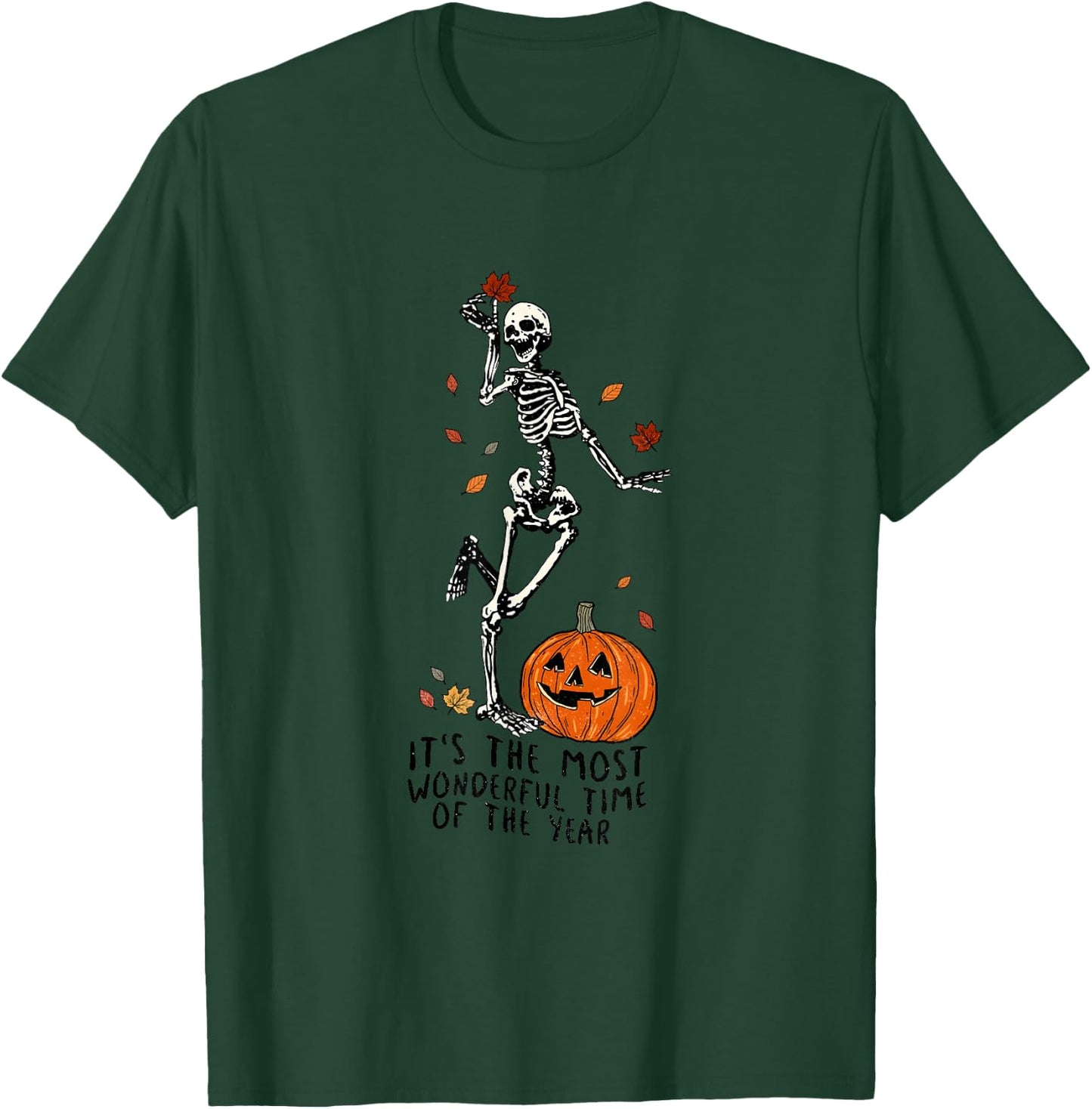 It's The Most Wonderful Time Of The Year Skeleton Halloween T-Shirt - T-Shirt | Forest