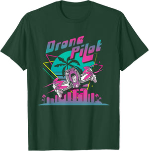 Retro Vintage Funny Drone Pilot T-Shirt - T-Shirt | Forest