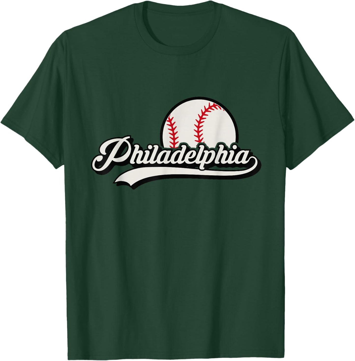 Philadelphia Baseball Philly Downtown Skyline T-Shirt - T-Shirt | Forest
