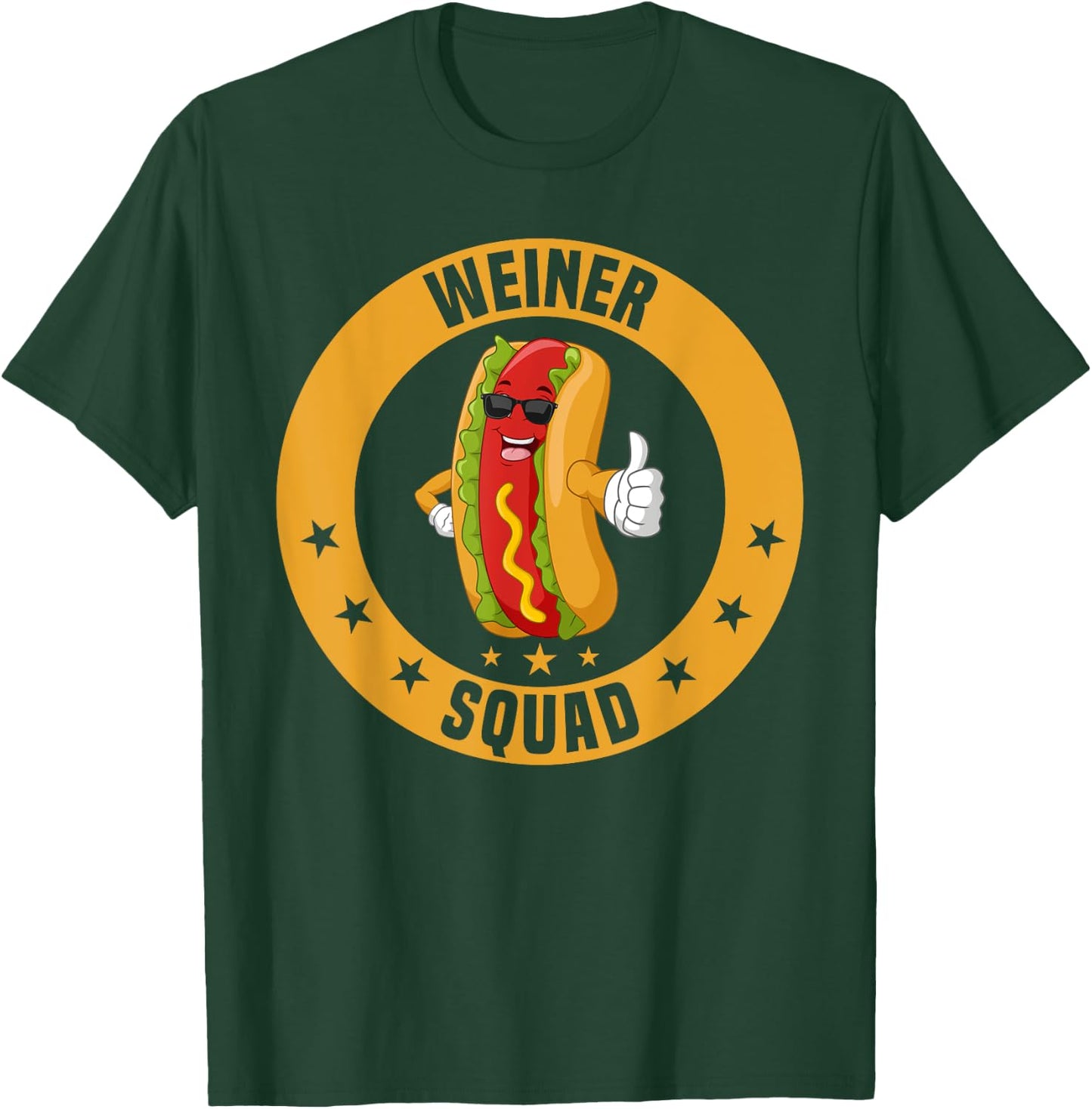 Sausage Weiner Squad Hot Dog Funny T-Shirt - T-Shirt | Forest