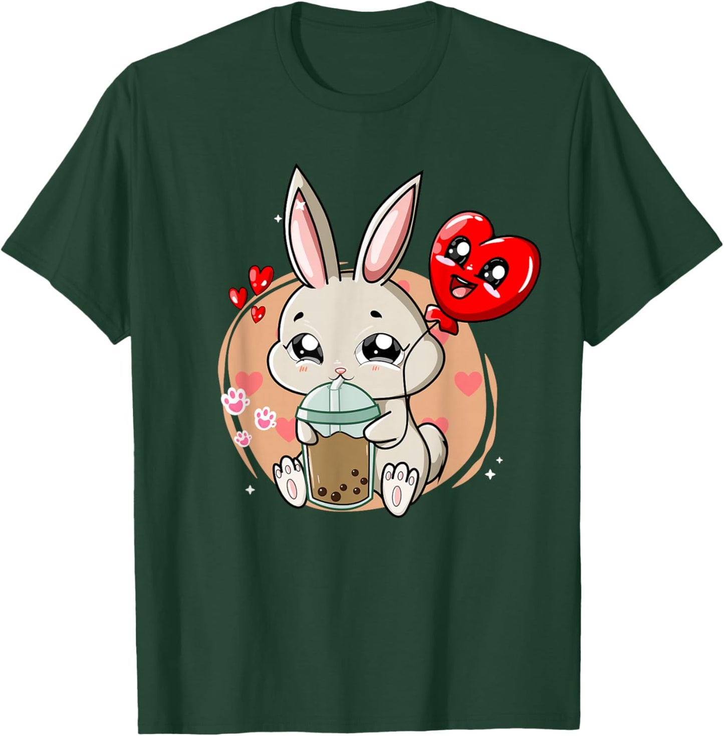 Anime Kawaii Bubble Tea Rabbit Boba Tea Usagi T-Shirt - T-Shirt | Forest