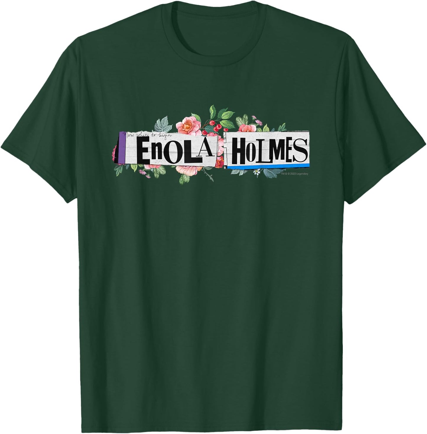 Enola Holmes - Floral Logo T-Shirt - T-Shirt | Forest