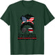 Firefighter Daughter Thin Red Line Messy Bun Classic T-Shirt - T-Shirt | Forest