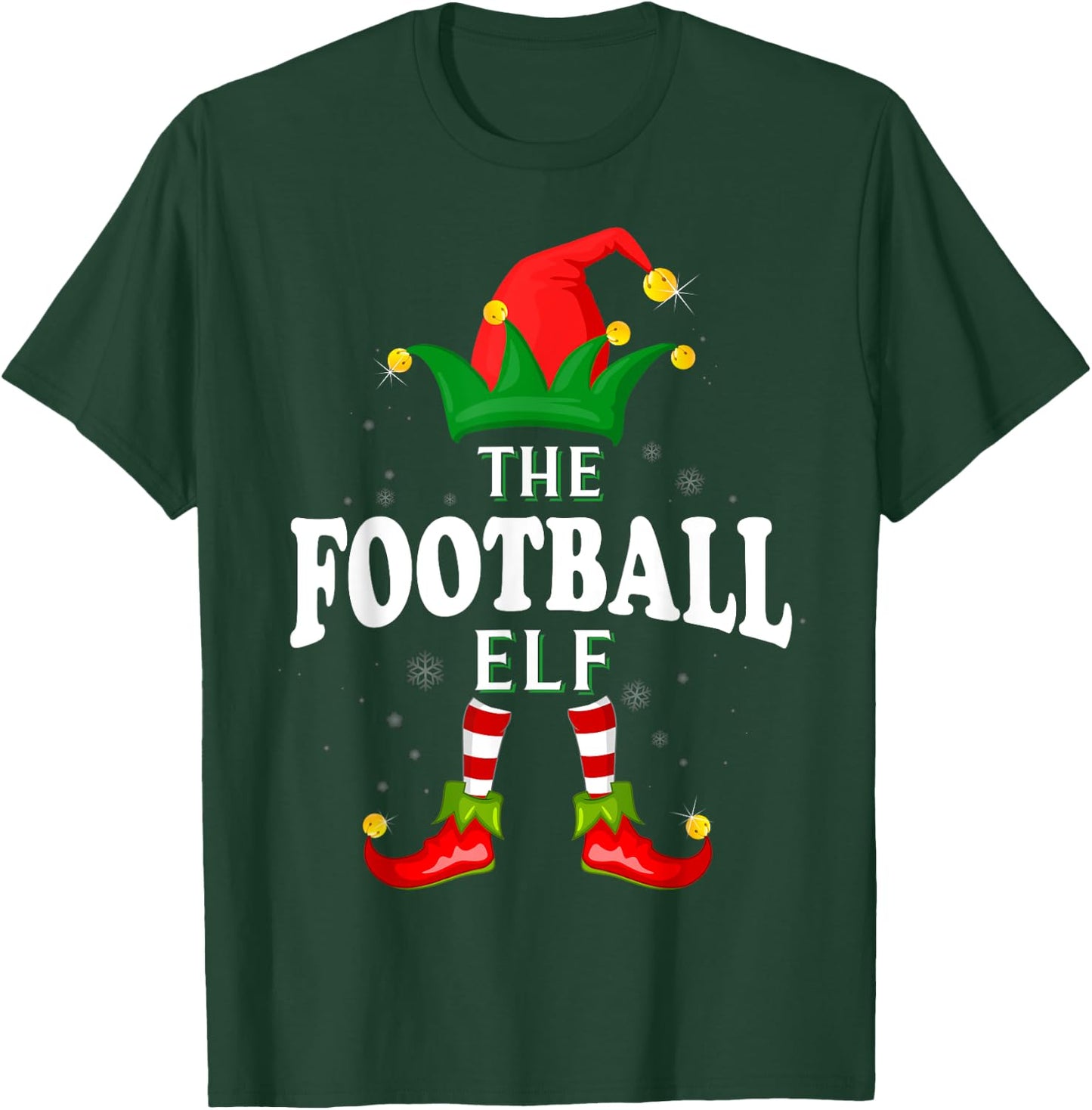 Xmas Football Elf Family Matching Christmas Pajama T-Shirt - T-Shirt | Forest