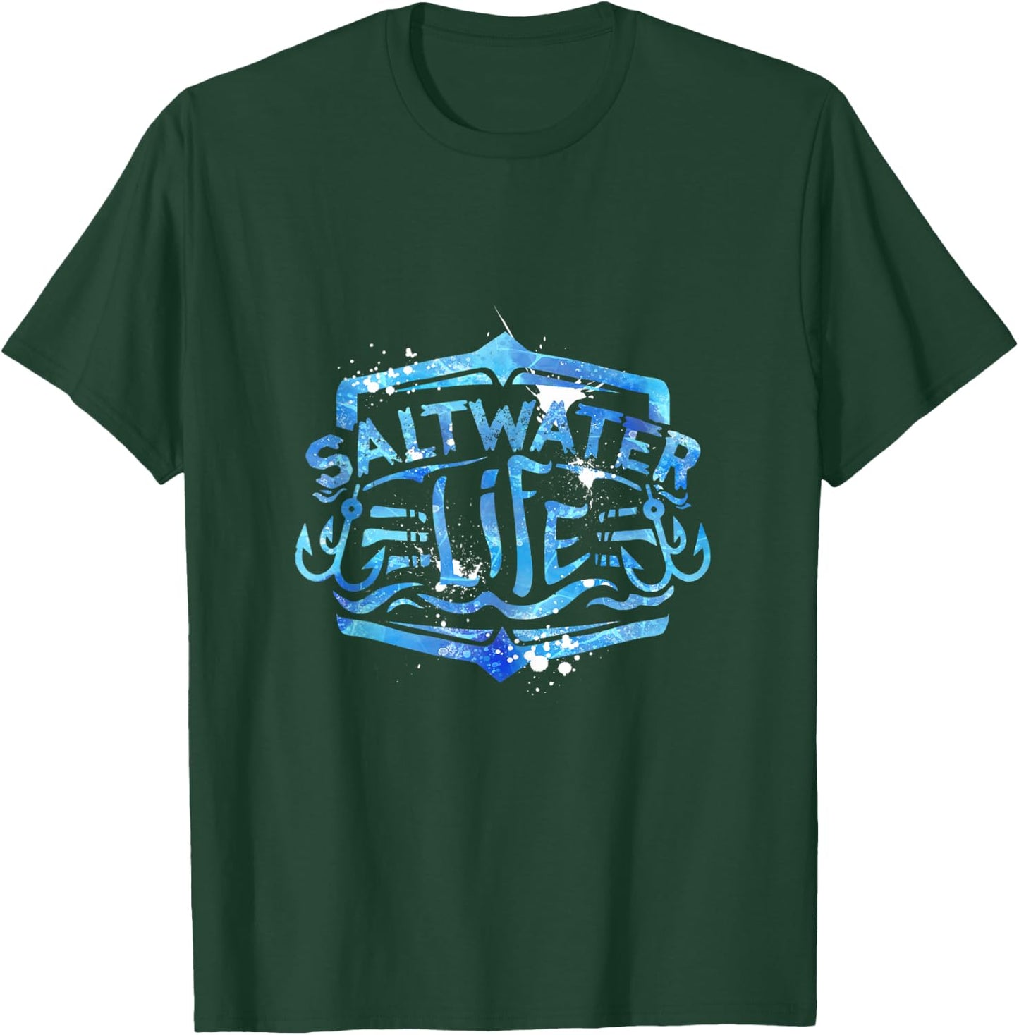Saltwater Life Fishing T-Shirt - T-Shirt | Forest