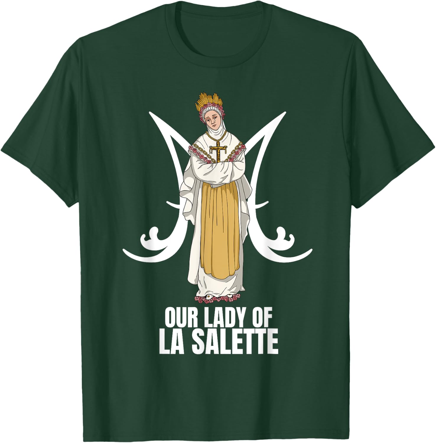 Our Lady Of La Salette Marian Catholic T-Shirt - T-Shirt | Forest